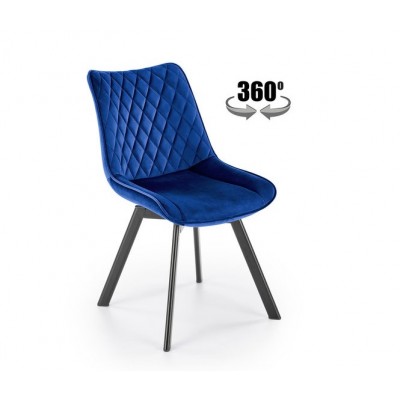 Стул HALMAR K520 синий/черный, поворотный